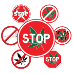 anti marijuana drugs stickers